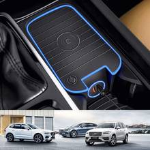 Car Wireless Charger For Volvo S90 XC60 XC90 V90 Fast Charging Phone Charger Pad with Dual USB Ports Center Console Accessory 2024 - buy cheap