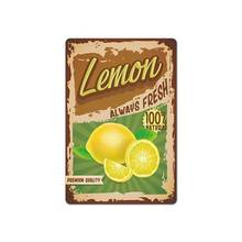 Cartel de Metal con forma de fruta, placa de estaño Vintage, decoración de pared para frutería, carteles de Metal Retro, pintura de hierro 2024 - compra barato