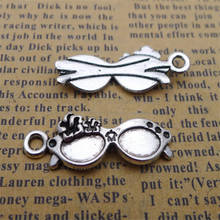 BULK 30pcs Lots Nickle Free Alloy Beach Sunglasses Glasses Charms Pendant DIY Jewelry for Beach Lover 11*30mm 1.8g 2024 - buy cheap