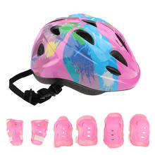 Perfeclan 7 Pieces Kid Child Roller Skating Bike Helmet Knee Wrist Guard Elbow Pad Set Roller Skate Helmet Protective Set 2024 - buy cheap