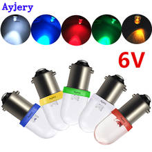 Ayjery-lâmpadas de led côncavas para carro, 6v, 6.3v, cc, 10 pçs, ba9s, t4w, t11, f8, 1, smd, lente côncava, luz branca, azul, vermelha, âmbar, verde, automóveis 2024 - compre barato