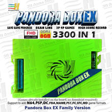 Original Pandora box EX 3300 in 1 family version DDR4 8GB FHD 1080P Scan line support N64 DC PSP FBA MAME PS1 FC SFC MD 3d 3P 4P 2024 - buy cheap