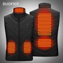 Heated Jackets Fashion Mens Womens Coat Intelligent USB Electric Heating Thermal Winter Warm Clothes Male Heat Comfortable Vest 2024 - купить недорого