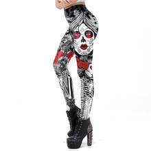 New 3D horror print leggings female Halloween thriller zombie ghost party play costume cosplay ladies sports feet nine pants 2024 - buy cheap