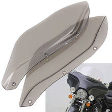 Motorcycle Smoke Upper Fairing Air Deflector Side Wing Deflector Windshield For Harley Touring Electra Street Glide Trike 96-13 2024 - buy cheap