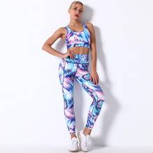 3d Print Women's Suit for Fitness Yoga Sportwear Set Women Gym Wear Clothing Running Sport Bra High Waist Legging Workout,ZF455 2024 - buy cheap