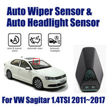 Для Volkswagen VW Sagitar 2011 ~ 2017 Автомобильный Автоматический Датчик стеклоочистителя от дождя s и датчик фар умная автомобильная система ассистента вождения 2024 - купить недорого