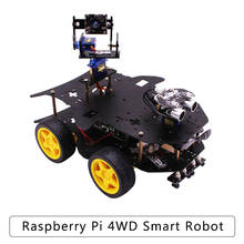 Новый умный робот 4WD с Wi-Fi камерой, программируемая электроника, автомобильный комплект для Raspberry Pi 4B/3B + (батарея в комплект не входит) 2024 - купить недорого