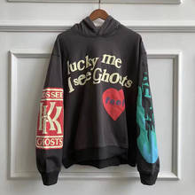 Luck me I see Ghosts 3D Foam Printing Kanye West Hoodie Kids See Ghosts CPFM.XYZ Pullover Red Heart Feel Kanye Sweatshirts 2024 - buy cheap