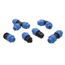 Conectores de PE de tubo DN32, Adaptador tipo Codo en T recto, conector de rosca macho/hembra de 1 pulgada, conexión de tubería de riego de jardín 2024 - compra barato