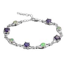 Shunxunze charme natal pulseiras de casamento para presentes femininos roxo zircônia cúbica e branco azul opala r4048 r4049 chapeado 2024 - compre barato