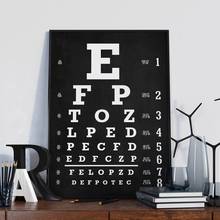 Snellen Eye Chart Poster Vintage Wall Pictures Eye Doctor Gifts Optometry Eye Chart Art Prints Eye Clinic Decor Canvas Painting 2024 - buy cheap