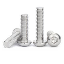 10pcs UNC 10#-24 1/4-20 US UK Thread 304 A2-70 stainless steel Allen Hex Hexagon Socket Button Head Round Screw Bolt ISO7380 2024 - buy cheap
