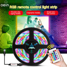 Tira de luces LED con Control remoto, cinta de luces LED de colores SMD 2835 RGB, resistente al agua, USB, 1M, 2M, 3M, 5M, Symphony, decorativa, 16 colores 2024 - compra barato