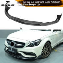 Carbon Fiber Front Bumper Lip Splitters Cupwings for Mercedes-Benz W218 CLS63 AMG S Sedan 4-Door 2015 - 2017 Splitters FRP Black 2024 - buy cheap