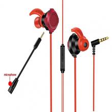 CY-G02 Universal L-Shaped 3.5mm Dynamic Wired In-ear Gaming Earphone with Mic 2024 - buy cheap