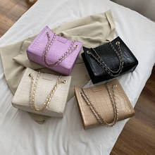 Молодежные женские простые универсальные сумки, модные Сумки из искусственной кожи с каменным узором, женские одноцветные дорожные повседневные сумки через плечо 2024 - купить недорого