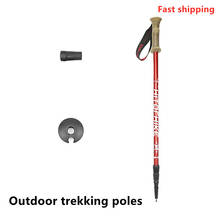 290g/pc Trek Pole Nordic Walking Poles Telescopic Alpenstock 6061 Aluminum Alloy Shooting Walking Stick Crutch Senderismo hiking 2024 - buy cheap