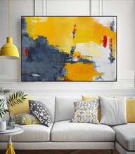 Желтая абстрактная живопись, серая абстрактная живопись, белая абстрактная живопись, большая настенная живопись, холст, живопись, желтая живопись на холсте 2024 - купить недорого