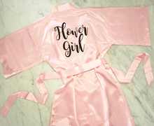 personalised flower girl robe gold satin Bride bathrobe custom monogram names brithday dress robe,maid of honor kimono sleepwear 2024 - buy cheap