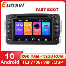 Автомобильный dvd-плеер Eunavi, Android 10, для Mercedes Benz CLK W209 W203 W463 W208 W210 Vito Wifi 4G gps Bluetooth, радио, стерео аудио 2024 - купить недорого