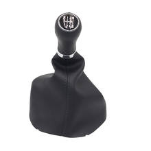 black Leather Car Shift Gear Knob Lever Gaitor Boot Cover For Skoda Rapid 2012 2013 2014 2015 2016 Auto Accessories 2024 - buy cheap