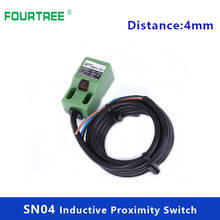 5Pcs Metal Iron Type Detection Sensor SN04-N/P Proximity Switch 4mm Sensing Cube Shell Inductive Screen LED NPN PNP NC NO 2024 - buy cheap