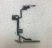 5Pcs/Lot Power Flex Cable For iPhone 8 7G Plus X XS Max XR 6S On Off Switch Volume control With Metal Bracket LED Flash 2024 - buy cheap