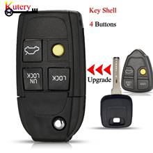 Kutery 10pcs/Lot Upgrade Folding Remote Car Key Shell For Volvo S40 S60 S70 S80 V40 V70 XC90 XC70 4Buttons Key Cover Case Fob 2024 - buy cheap