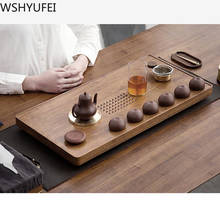WSHYUFEI чайный поднос высокого качества в китайском стиле бамбуковый чайный поднос для гостиной чайный столик украшение для дома чайный набор аксессуары 2024 - купить недорого