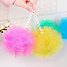 Одноцветный банный шар, банное полотенце, скруббер, очищающее тело, сетка для душа, для ванной комнаты, MPwell 2024 - купить недорого