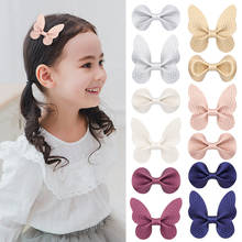 60pc/lot 2inch Faux PU Leather Hair Bow Hair Clips,Boutique Butterfly Bows Hairpins for Kids Girls Gift Party Hair Accessories 2024 - buy cheap