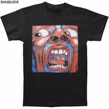 King Crimson Men's In The Court Of The Crimson King T-Shirt Men's Fashion Crew Neck Short Sleeves Cotton Tops sbz383 2024 - buy cheap