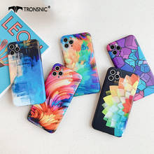 Marble Graffiti Tye Dye Phone Case for iPhone 11 Pro Max XR XS MAX Soft Rainbow Matte Luxury Case for iPhone 6 7 8 SE Plus Cover 2024 - buy cheap
