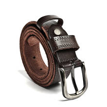 Men High Quality Belt Vintage Genuine Leather Belt Male Luxury  Design Strap Male Belts for Men New Classice Pin Buckle Men Belt 2024 - buy cheap