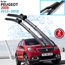 Escobillas de limpiaparabrisas para coche, pegatinas de limpiaparabrisas delantero para Peugeot 2008, 2012 ~ 2018, 2013, 2014, 2015, accesorios para coche 2024 - compra barato