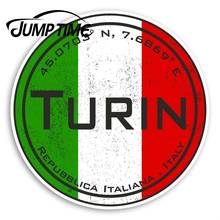 Jump Time Turin Italy Vinyl Stickers - Travel Italian Flag Sticker Luggage Window Bumper Decal Waterproof Car Accessories 2024 - buy cheap