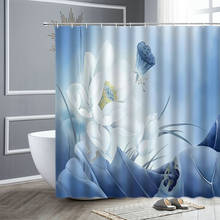 Chinese Style Flowers Shower Curtain Peony Lotus Bamboo Bird Waterproof Fabric Bathroom Curtains Bathtub Decor Screen Bath Cloth 2024 - buy cheap