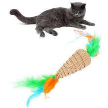 2019 Новая игрушка для кошек жевательные игрушки для кошек красочные перья забавные игрушки для игры морковь гантбелл для кошек котенок интерактивный игрушка для домашней кошки игрушки 2024 - купить недорого