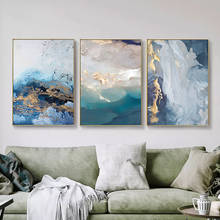 Modern Abstract Canvas Poster Blue Marble Wave Wall Art Painting for Living Room Decor Nordic Posters and Prints Wall Pictures 2024 - buy cheap