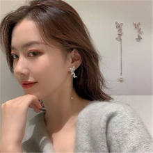 2020 New Arrival Metal Trendy Women Dangle Earrings Korean Butterfly Ear Clip Long Tassel Sweet Earring Girl Female Jewelry 2024 - buy cheap
