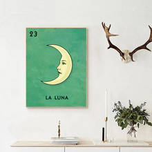 Luna Loteria Paintings Moon Art Canvas Painting Wall Art Vintage Art Crescent Moon Posters for Living Room Decor Kids Room Decor 2024 - buy cheap