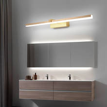 AC110/240V L40cm 60cm 80cm modern art decor led bathroom mirror light Brushed Gold make up Mirror lamp Washroom toilet lighting 2024 - buy cheap