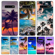 Summer Beach Sunset Palma Tampa Caixa Do Telefone Para Samsung Galaxy A70 A50 A40 A30 A20E A10S Nota 20 Ultra Lite 10 9 8 A6 A7 A8 A9 Plu 2024 - compre barato