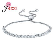 Brand Women 925 Sterling Silver Bracelets Round AAA Cubic Zirconia Bracelets Elegant Pulsera Mujer Jewelry Friendship Gift 2024 - buy cheap