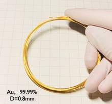 Muestra de elemento de alambre Au dorado D 0,8mm 99.99%, tabla periódica pura 2024 - compra barato