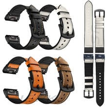 22/26mm Leather Strap For Garmin Fenix 6/6X Pro Replacement Quick Release Watchband For Fenix 5/5X Plus/MK 1 Smart Watch Band 2024 - buy cheap