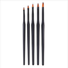 Eval 5pcs/set Nail Art Crystal Brush Liquid Powder UV Gel Extension Builder Painting Dotting Pen Carving Tips Manicure Tool 2024 - buy cheap