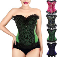 Women Sexy Halloween Corset Steampunk Gothic Corset Bustier Espartilho Waist Cincher Korsett Overbust Femme 6xl Plus Size 2024 - buy cheap