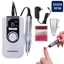 35000RPM Rechargable Portable Manicure Machine Electric Nail File Set Tools All Gel Art Nail Polishing 25W Milling Cutter 2024 - buy cheap